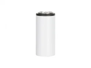 12oz/350ml Sublimation Stainless Steel Skinny Can Cooler(White)
