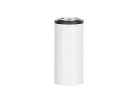 12oz/350ml Sublimation Stainless Steel Skinny Can Cooler(White)