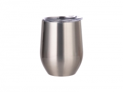 Sublimation 12oz Stainless Steel Stemless Wine Cup (Silver)