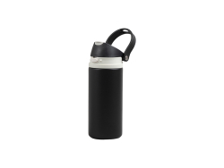 18oz/550ml Powder Coated Stainless Steel Bottle w/ Pop Lid (Black)