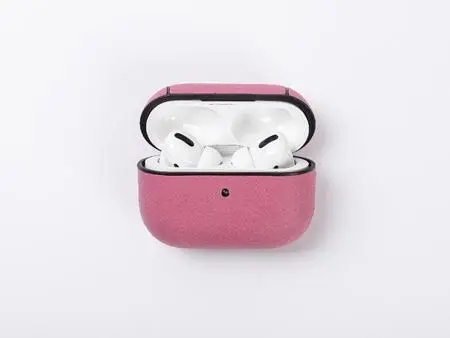 Engraving AirPods Pro Headphone Charging Box Cover(Pink/Black)