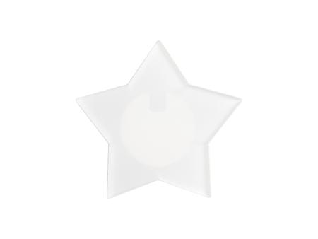 Placa de identificación acrílica (forma de estrella, 7.7 * 7.7 * 0.4cm)