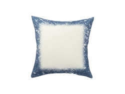 Sublimation Blanks Bleached Starry Linen Pillow Cover (Faux Denim, 40*40cm)
