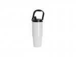 Sublimation Blanks 30oz/900ml Stainless Steel Travel Tumbler with Portable Lid(White)