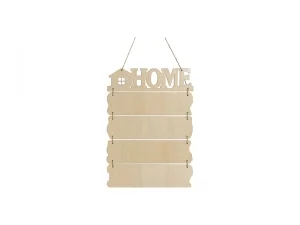 Sublimation Blanks 5 Pieces Plywood HOME Hanging Wall Signs (Rectangle)