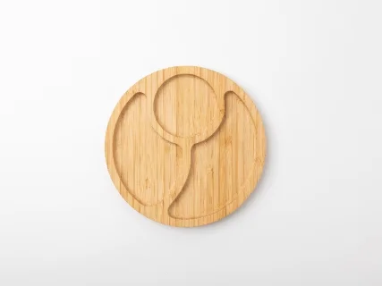 Engraving Blanks Bamboo Baby Round Plate