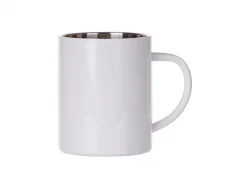 15oz/450ml Sublimation Blanks Stainless Steel Mug White