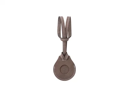 Sublimation Blanks PU AirTag Holder with Strap Bag Charm(Dark Gray)
