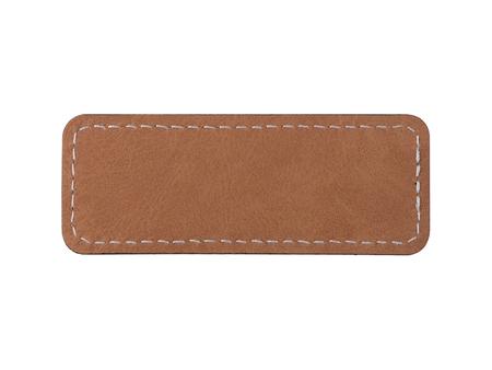 Sublimation PU Leather Badge Name Tag (Brown, Small Rectangle)