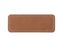 Sublimation PU Leather Badge Name Tag (Brown, Small Rectangle)