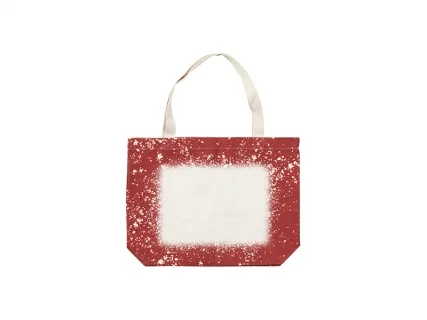 Sublimation Blanks Red Bleached Starry Linen Tote Bag