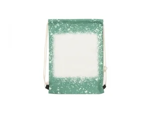 Sublimation Blanks Green Bleached Starry Linen Drawstring Bag