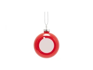 6cm Plastic Christmas Ball Ornament (Glossy Red)