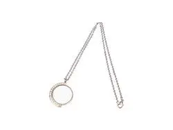 Colar Redondo com Diamante (Prateado)