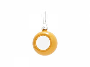 6cm Plastic Christmas Ball Ornament (Glossy Orange)