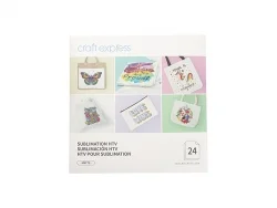 Craft Express Sublimation Clear Matte HTV Vinyl 12&quot;x12&quot;, 24 sheets