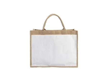 Sublimation Blanks Jute Tote bag (43*34*19cm) MOQ: 500pcs