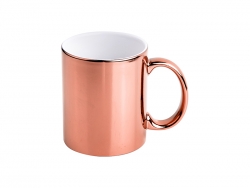 Sublimation 11oz Rose Gold Plated Ceramic Mug