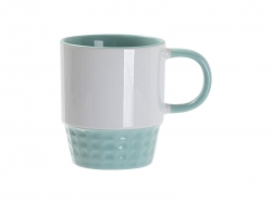 Sublimation Blanks 10oz/300ml Stackable Inner/Handle Color Mug--Mint Green