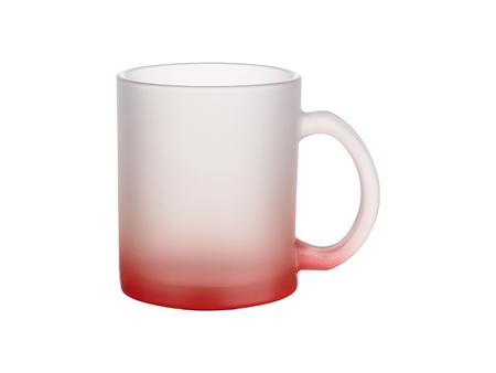 Sublimation 11oz Glass Mugs Gradient Red