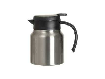 Sublimation Blanks 32oz/1000ml Stainless Steel Coffee Pot w/ Black Handle&amp; Lid (Silver)