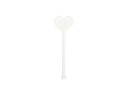 Sublimation Blanks Acrylic Drink Stirrers (3*10*0.4cm,Heart Shape)