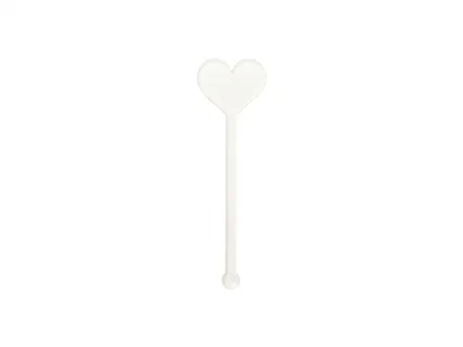 Sublimation Blanks Acrylic Drink Stirrers (3*10*0.4cm,Heart Shape)