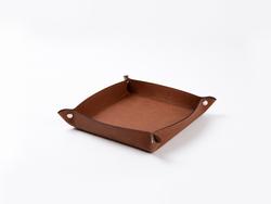 Bandeija de Couro para Gravação (Marrom/Preto, 20*20cm)