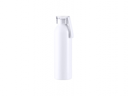 Sublimation Blanks 22oz/650ml Portable Sports Slim Aluminum bottle With Clear Cap(White)
