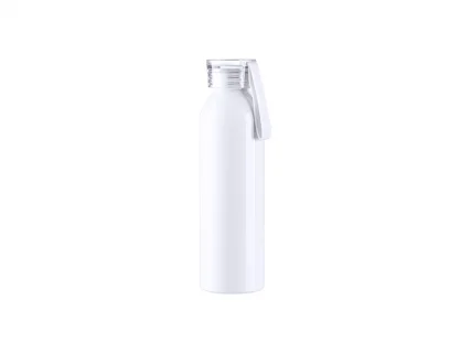 Sublimation Blanks 22oz/650ml Portable Sports Slim Aluminum bottle With Clear Cap(White)