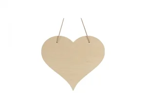 Sublimation Plywood Door Hanger (Heart Shape,29.8*26.3*0.5cm)