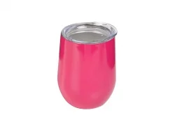 Sublimation 12oz Stainless Steel Stemless Wine Cup (Rose Red)
