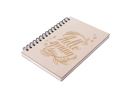 A5 Wiro Plywood Cover Notebook(14.1*21cm) MOQ: 500pcs