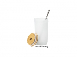 Sublimation Blanks 22oz/650ml Wide Mouth Mason Jar w/ Bamboo Lid