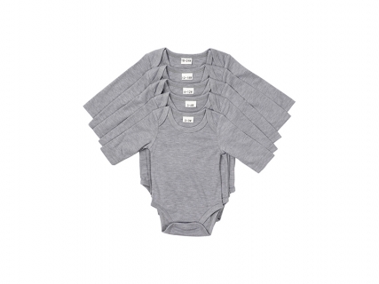 Sublimation Blanks Baby Onesie Long Sleeve(Gray)