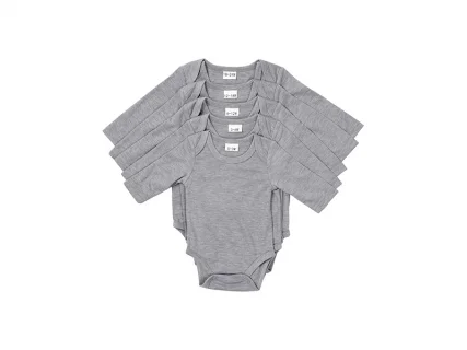 Sublimation Blanks Baby Onesie Long Sleeve(Gray)