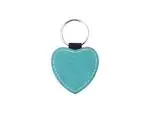 Sublimation PU Leather Key Chain (Green, Heart)