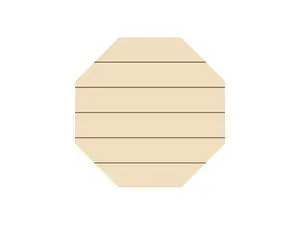 Sublimation Blanks Hexagon Plywood Sign w/ Stripes (25.4*25.4*1.5cm)