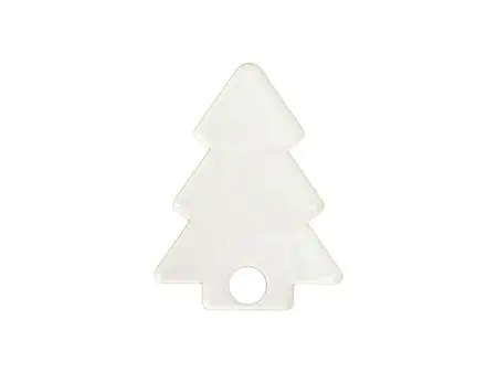 Sublimation Blanks Acrylic Name Tag for 40oz Stanley Tumbler (6.2*8.1*0.4cm, Xmas Tree Shape)
