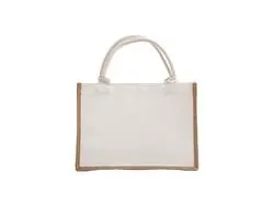 Bolsa de compras de lona de lino DTF (24 * 34 * 12 cm)