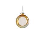 Sublimation 8cm Plastic Holographic Christmas Ball Ornament w/o Insert (Clear,Gold)