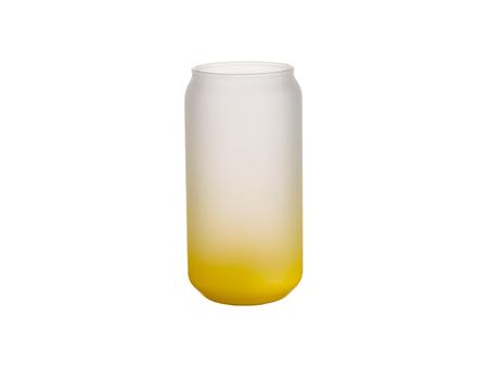 Sublimation 18oz/550ml Glass Mugs Gradient Yellow