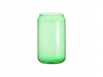 Sublimation Blanks 13oz/400ml Full Color Can Glass Mug with Straw (Green)