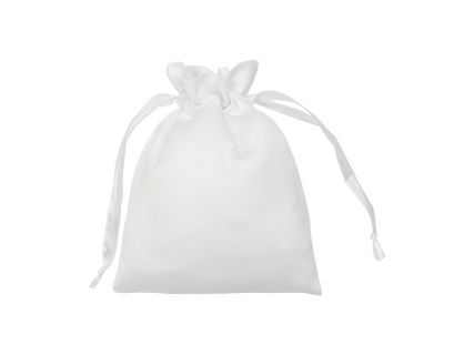 Sublimation White Satin Drawstring Bag(15*19cm)