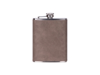 Sublimation 8oz/240ml Stainless Steel Flask with PU Cover (Dark Gray)