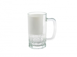 Sublimation 20oz Glass Beer Mug with White Patch