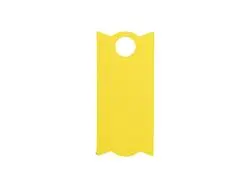 Engraving Blanks Rectangle Silicone Name Tag for 30oz Stanley Tumbler (3.3*7.3*0.3cm,Yellow)
