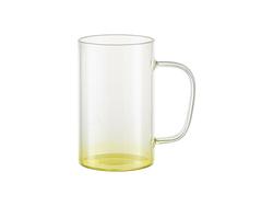 18oz/540ml Glass Mug(Clear, Gradient Yellow)