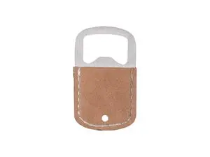Sublimation PU Stainless Steel Bottle Opener (Brown, 3.2*5.2cm)