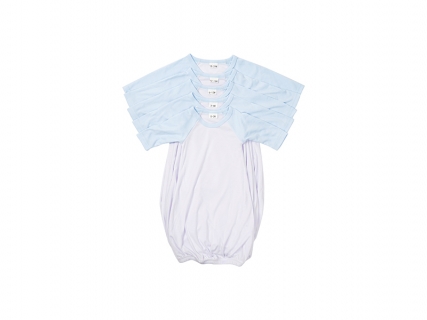 Sublimation Blanks Baby Nightdress Long Sleeve Raglan(Light Blue)